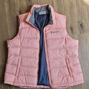 Free Country Peach Pink Puffer Vest with Gray Lining